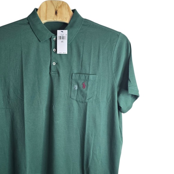 Polo Ralph Lauren Mens XXL Classic Fit Pocket Polo Shirt Green 710979252004 NWT